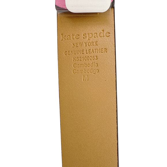 KATE SPADE New York Spade Belt in Rhododendron Grove / Pale Gold M main image 4